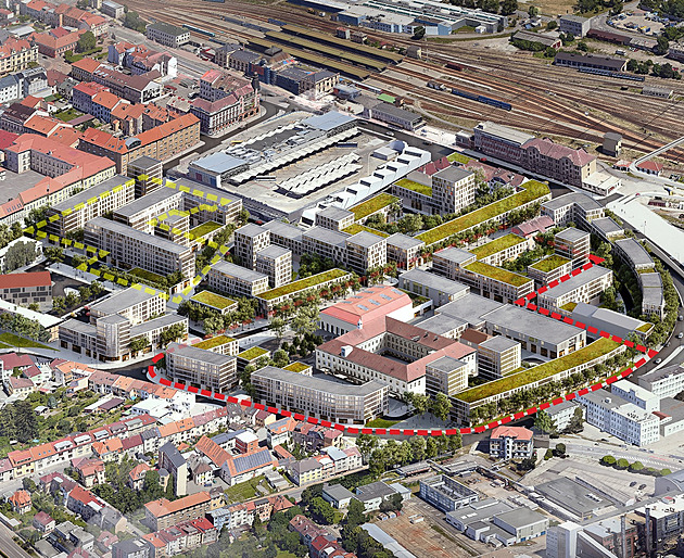 Kraj chce u centra Budějovic vybudovat čtvrť pro tisíce lidí, koupí areál firmy