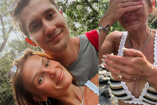Hokejista Martin Nečas se bude ženit. Partnerku požádal o ruku na Havaji